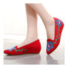 Old Beijing Cloth Embroidered Shoes 5 Petal Flower
