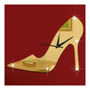 3D Women High Heel Shoe Mirror Wall CLock