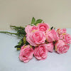 10pcs European Style Vivid Bridal Wedding Artifical Flowers rose Bouquet