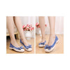 Old Beijing Cloth Shoes Woman Embroidered Shoes Literary Style Slipsole Increase