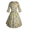 Hepburn Style Lapel Printing Big Peplum Vintage Dress