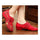 Lotus Cowhells Old Beijing Cloth Embroidered Shoes   red
