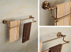 Antique Salle de Bain Accessoires Porte Serviette Double Rails Support Mural
