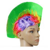 Lustroso Cresta de Gallo Pelo Punk Tapa Bright Peluca Rainbow Verde