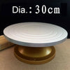 Creme Kuchen Plattenspieler Rotation Stahl Tisch Dekoration Holzrahmen 30/33cm