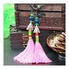 Vintage Bead Tassel Long Earrings Bridal Wedding   pink