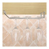 Acero Inoxidable + Iron Vino Cristal Soporte Colgante Bebida Soporte con 2 Filas