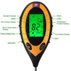 4 In1 Soil Digital Temperature Sunlight Moisture Humidity pH Meter For Gardening