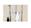 5 Position Mop Broom Brush Organizer Holder Storage Wall Mounted Rack Hanger