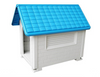 DURABLE DOG HOUSE KENENL - LARGE  BLUE / RED