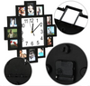 12 Photoes  Photo Frame  with  Wall Clock 2 In 1