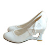 Candy's Color Bowknot Patent Leather Hollow Slipsole Women Thin Shoes