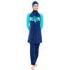 Muslim Swimwear Burqini Bathing Suit Woman   sapphire blue