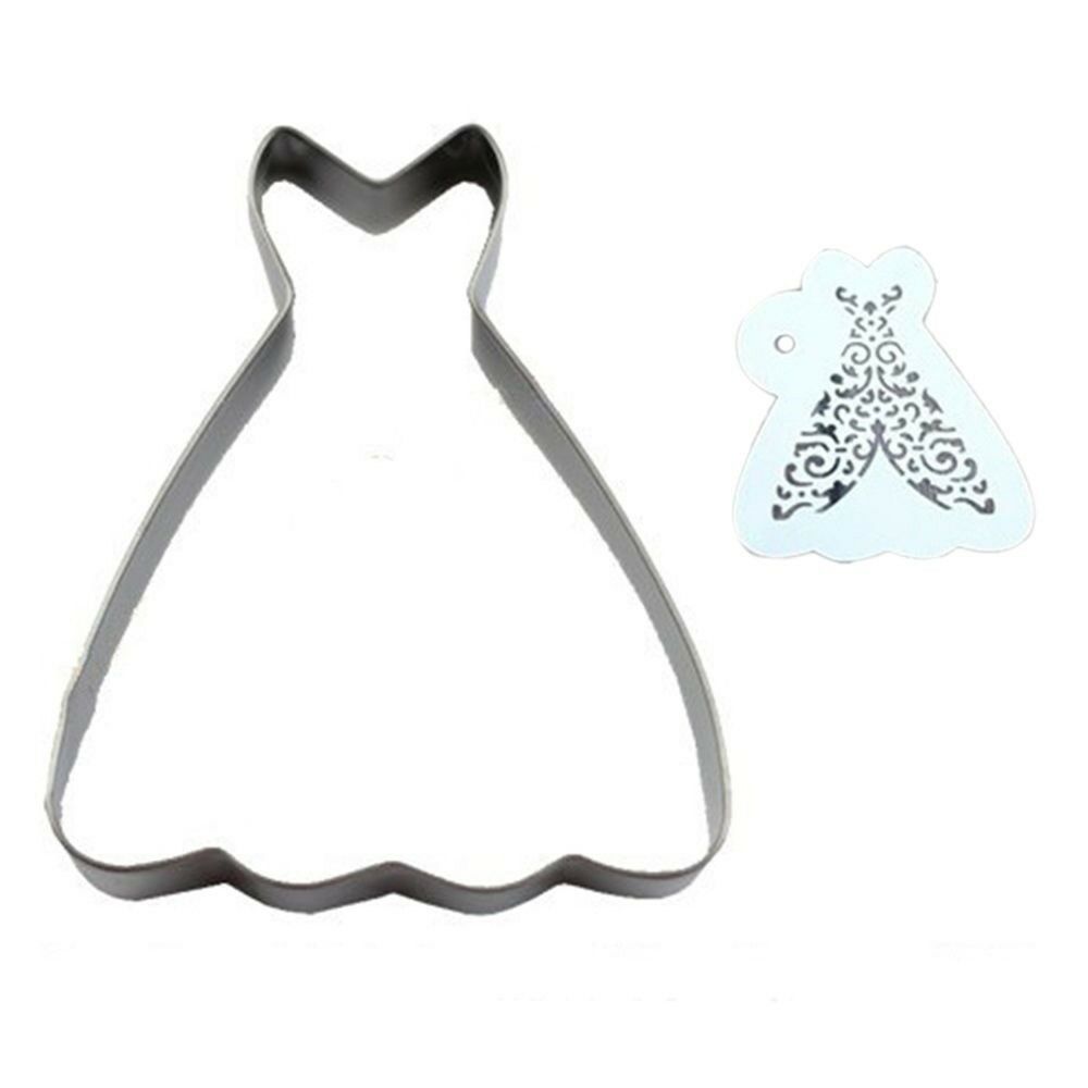 Stainless Steel Cookie Cutter Mold + Appropriate Cookie Spray/Brush Pattern 17#