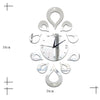 Creative Flower Mirror Quartz Wall Clock
