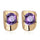 18K Gold Glavanized Austrian Zircon Earrings   purple