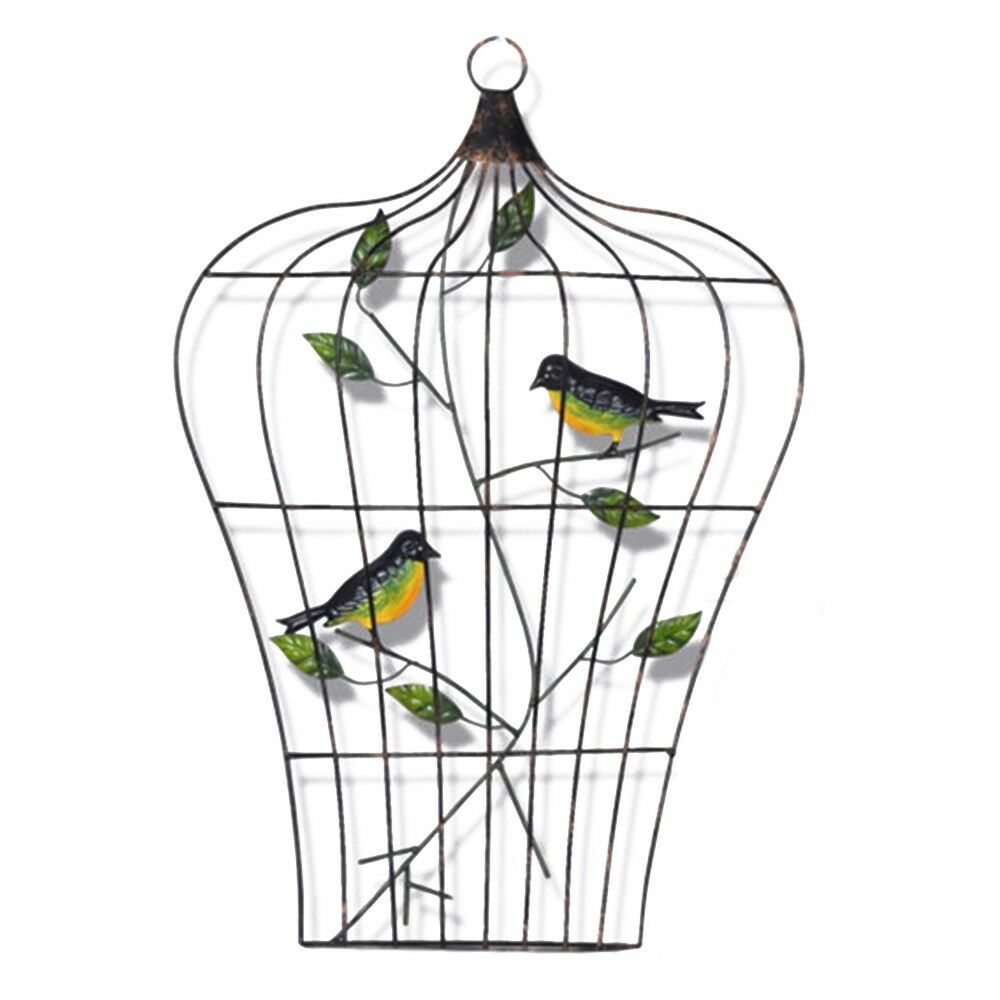 Modern Iron Bird Cage Wall Hanging Decoration   B