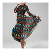 Dreamlike Chiffon Long Sleeve Fake 2pcs Suit Long Dress   floral   M