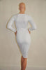 Women Sexy Lace Up Long Sleeve Bandage Club Bodycon Party Cocktail Pencil Dress