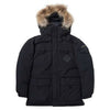 Winter Couple Design Loose Middle Long Thick Down Coat    black