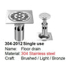 SELECT 304-2012 SINGLE USE 304 Stainless steel floor drain PRINCE FOX