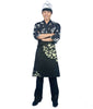 Unisex Sushi chef coat 3/4 Sleeve Kinomo Japanese Restaurant Uniform Jacket Ties