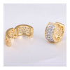 Fresco Pendientes 18Ct Oro Platino Galvanizada Amarillo
