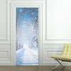 Neuf 3d Diy PVC Imperméable Porte Mur Autocollant Décoration Neige D'Hiver