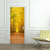 Door Sticker New 3D DIY PVC Waterproof  Door Wall Mural Fall View qd023