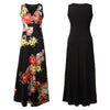 Summer Deep V Sleeveless Sexy floral insert long Maxi dress