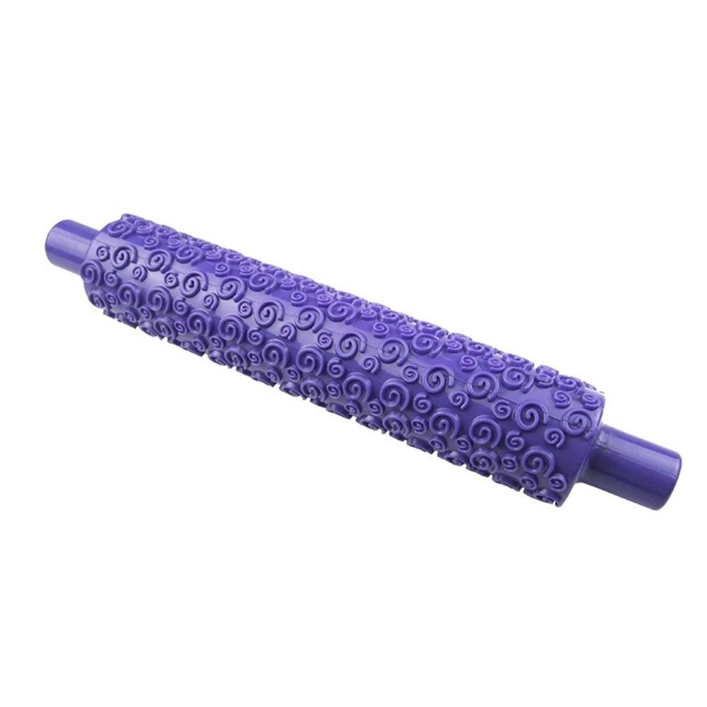 Printing Rolling Pin, Circle Comma Embossing Device, Spiral Pattern Fondant