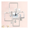 Diy Horloge Murale 3d Creative Salle à Manger Silencieux Miroir