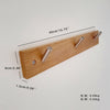 Puerta Pared Soporte Roble Madera Maciza Cinc Níquel 3 Fijo Ganchos