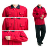 Bright Red with Black Collar Working Protective Gear Uniform Welder Jacket
