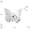 DIY Creative Decoration Butterfly Princess Mirror Quartz Wall Clock