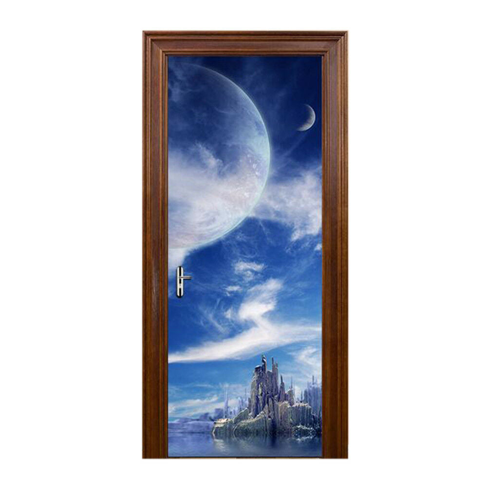 New 3D DIY PVC Waterproof  Door Wall Sticker Planet qd041