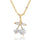 Cherry Pendant 18K Gold Platinum Galvanized Austrian Zircon   yellow