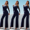 Romantic White Blue Black Eyelash Lace Strapless Jumpsuit Overalls