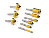 35 Bit Multi- Profile Router Bit Set Woodworking 1/4" Shank handle  Yellow