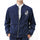 Man Cloth Cardigan Embroidery Coat Jacket Suit   dark blue