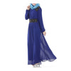 Malaysische Muslimisch Damen Gewebe Groß Schößchen Kleid Chiffon