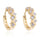 18K Gold Galvanized White Zircon Earrings