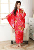 Vintage Rétro de Luxe Japonais Vêtement Kimono Costume Cosplay Yukata Robe Rouge