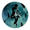 Noctilucent Wolf Simple Wall Clock