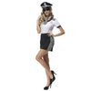 Halloween Kostüm Schwarz Weiß Kariert Polizistin Spiel Uniform