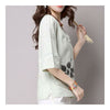 Han Chinese Clothing Improved Cotton&Flax Top Wear   light green