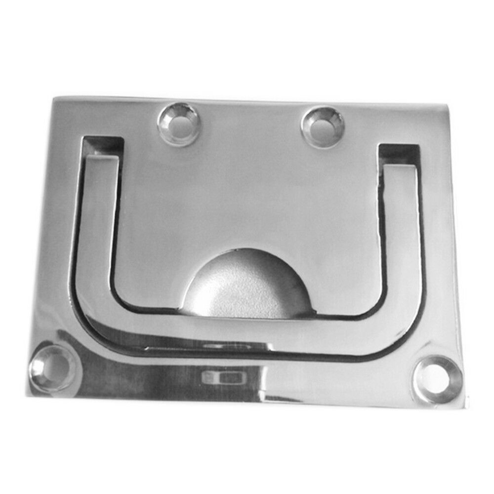 304 Stainless Steel Square Pull Hatch Latch Locking Latch Marine 75*56mm