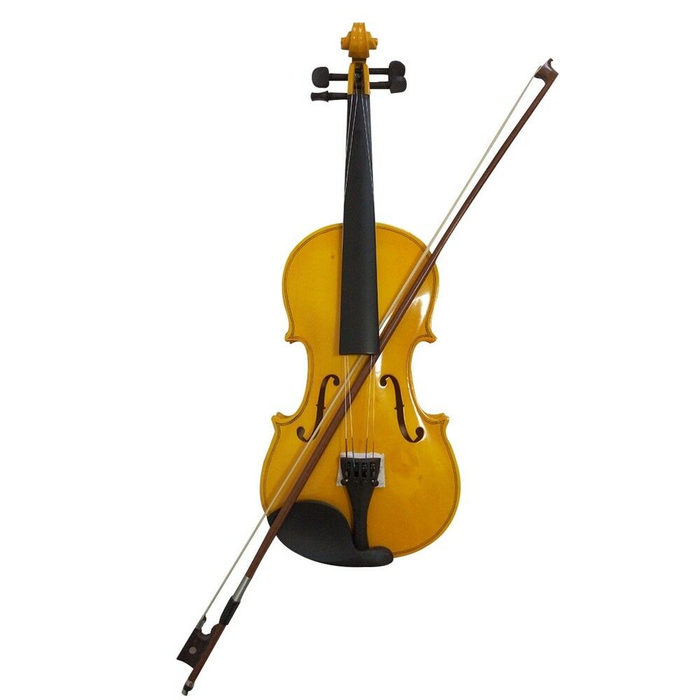 Student Acoustic Violin Full 4/4 Maple Spruce with Case Bow Rosin All Gold Color