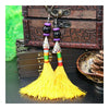 Vintage Bead Tassel Long Earrings Bridal Wedding  yellow