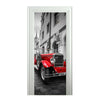 New 3D DIY PVC Waterproof  Door Wall Mural Sticker Red Car qd038